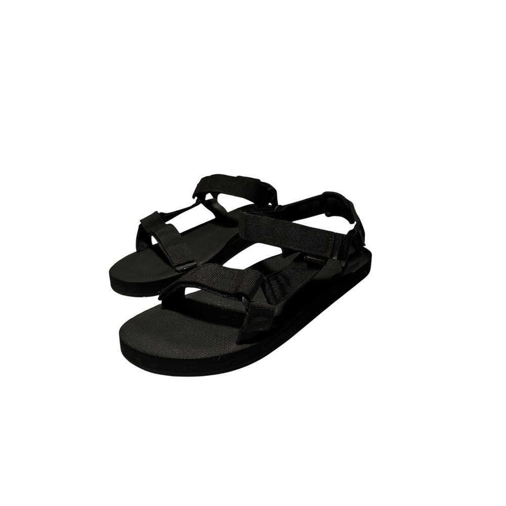 Wolves Mens Black Athletic Strappy Sandals Adjustable Hiking Walking Shoes 12in
